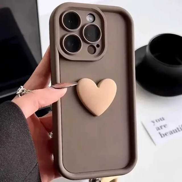 3D Love Heart Cute INS Silicone Phone Case For iPhone 15 14 13 12 11 Pro Max Shockproof Candy Cover For iPhone 15 Pro Max Cases