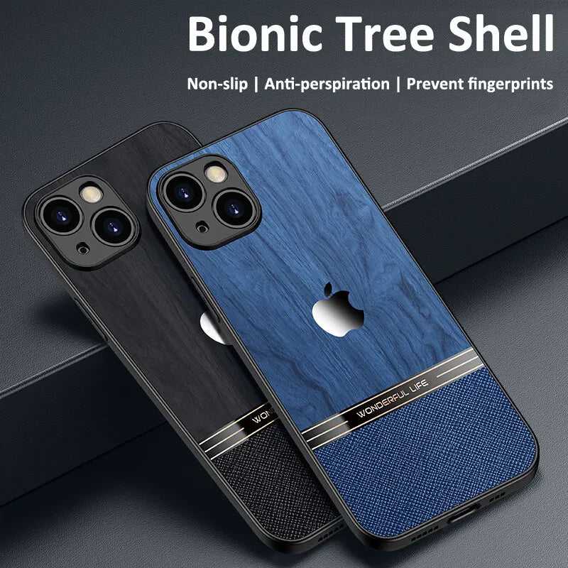 Case For iPhone 15 Pro 14 Plus 13 12 11 Max Shockproof Leather Phone Back Cover
